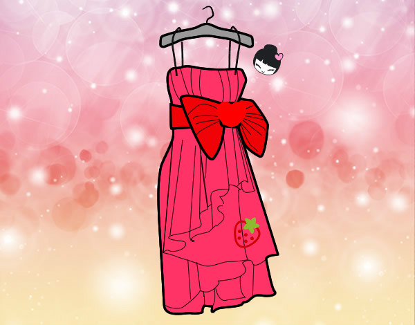 Coloring page Evening dress painted byiluv1D