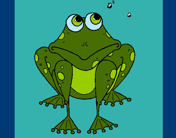 Coloring page Frog painted byAlexis