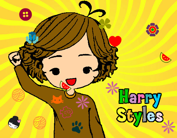 Coloring page Harry Styles painted bytzeyung