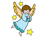 Coloring page Little angel painted byefoua