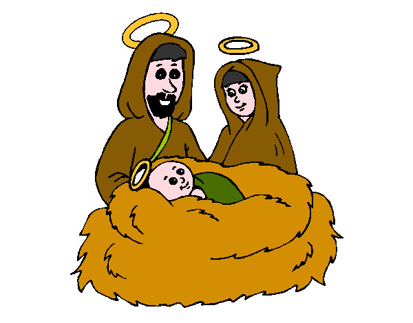 Coloring page Nativity painted byefoua