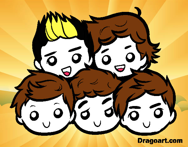 Coloring page One Direction 2 painted byelizabeth