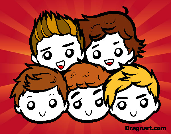 Coloring page One Direction 2 painted byjane