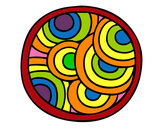 Coloring page Round mandala painted byAngel