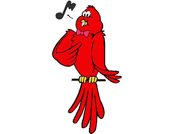 Coloring page Canary singing painted byKynKyn