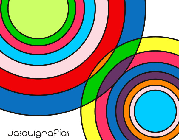 Coloring page Linked circles painted byNatali