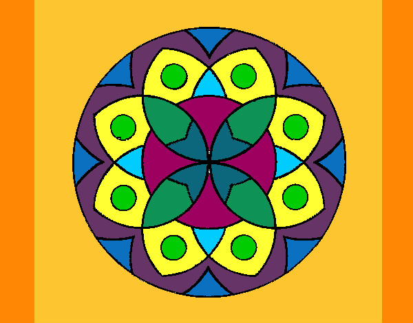Coloring page Mandala 13 painted byCassesque
