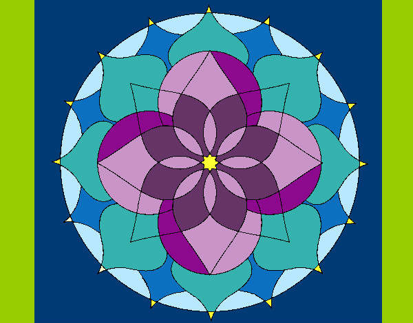 Coloring page Mandala 14 painted byCassesque
