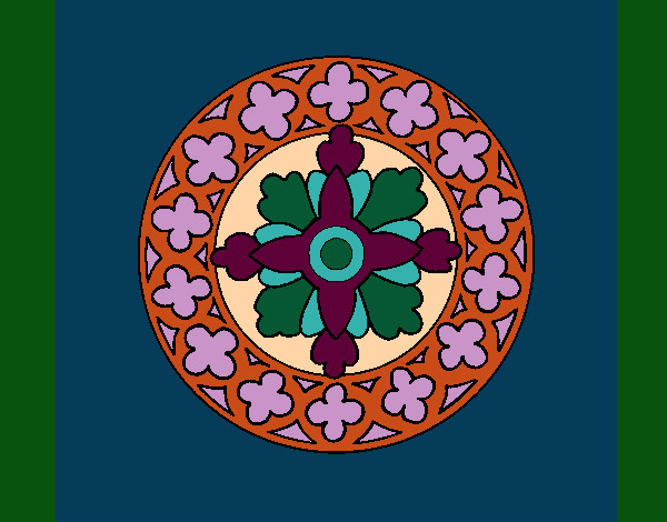 Coloring page Mandala 21 painted byCassesque