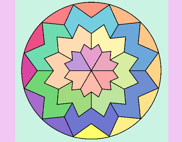 Coloring page Mandala 29 painted byCassesque