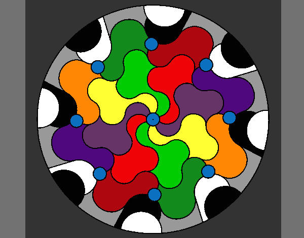 Coloring page Mandala 32 painted byCassesque