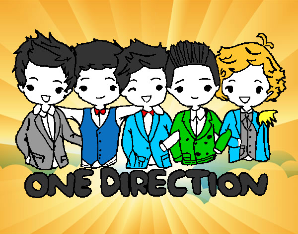 Coloring page One direction painted byHarry