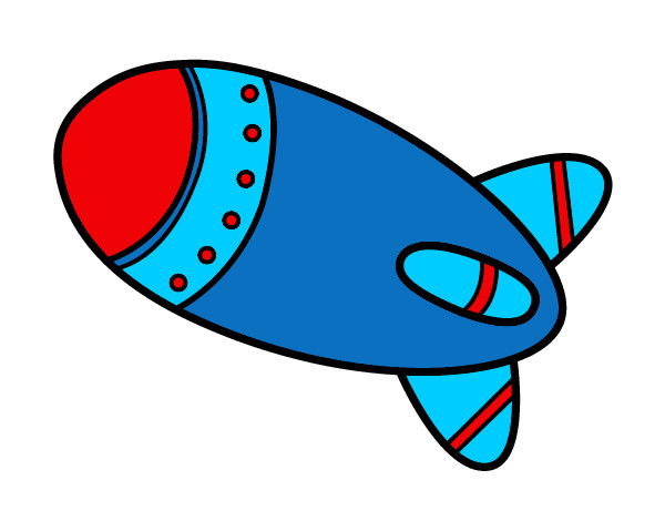 Coloring page Rocket in space painted byLivi