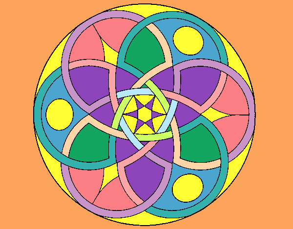 Coloring page Mandala 11 painted byCassesque