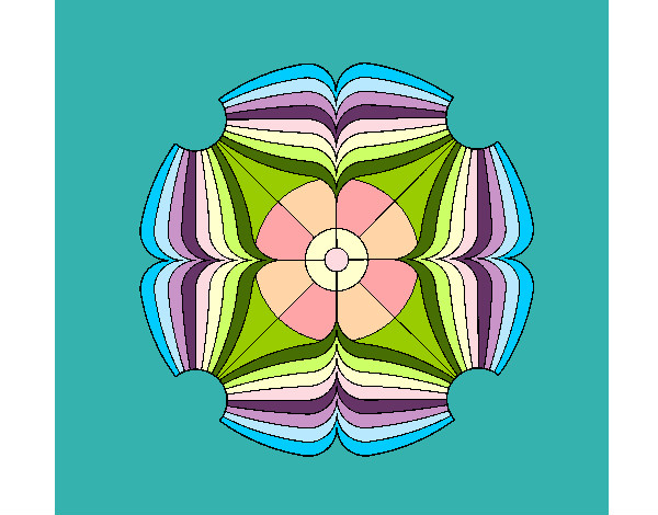 Coloring page Mandala 16 painted byCassesque