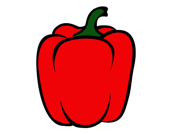 Coloring page Red pepper painted bykevinsuch