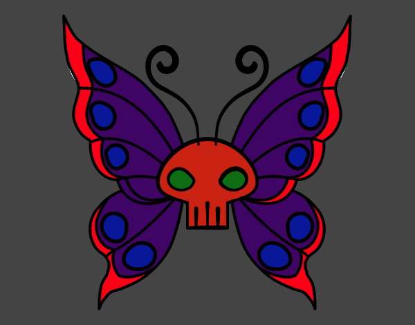 Coloring page Emo butterfly painted byjade