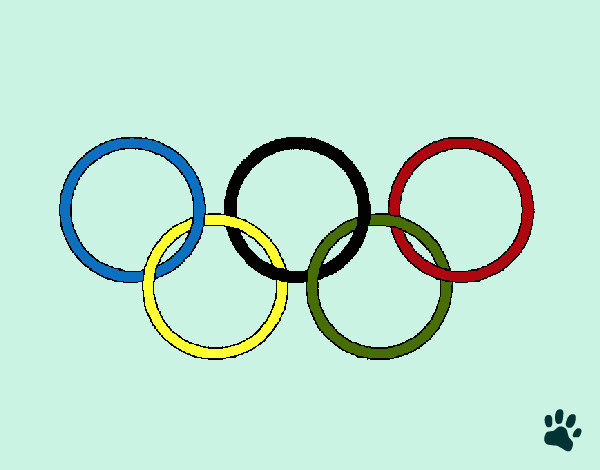 Coloring page Olympic rings painted byChrissy