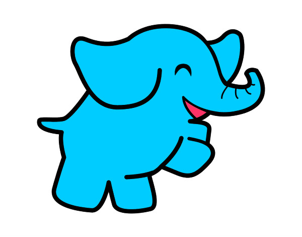 Coloring page Dancing elephant painted byMadison