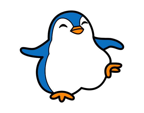 Coloring page Dancing penguin painted bywobblyjr