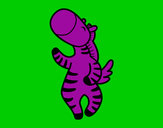 Coloring page Dancing zebra painted byMadison