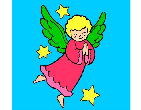 Coloring page Little angel painted bydorothy