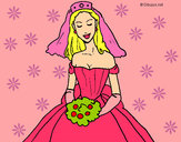 Coloring page Bride painted bymolly