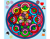 Coloring page Mandala 35 painted bymolly