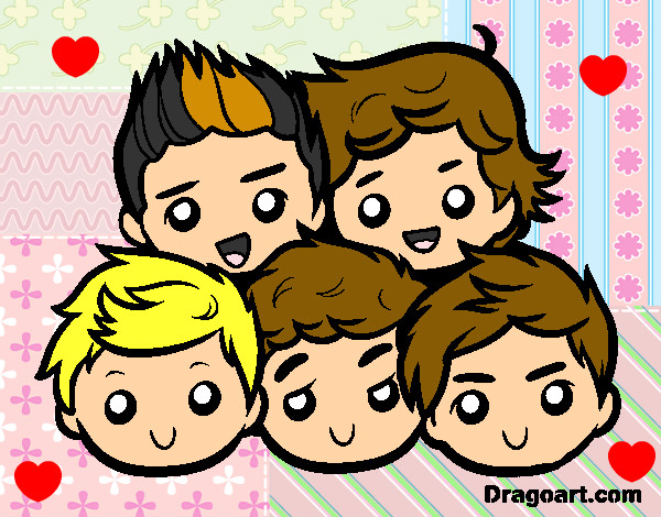Coloring page One Direction 2 painted byKatelyn