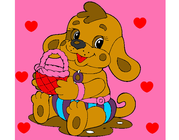 Coloring page Puppy IV painted bymolly