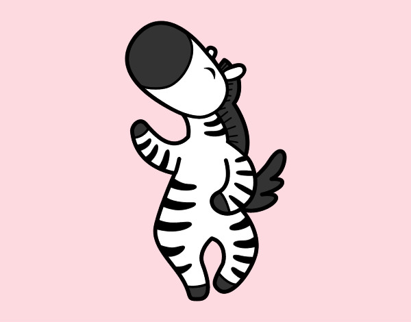 Coloring page Dancing zebra painted byChloe