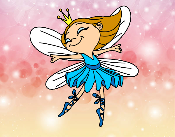 Coloring page Fairy with wings painted byChloe