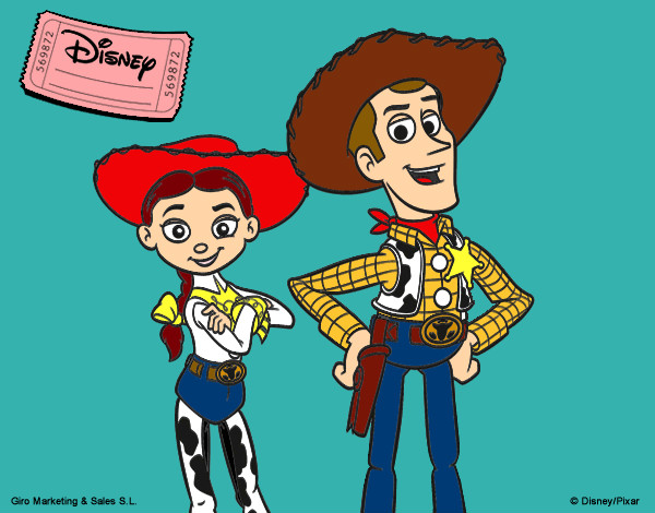 Coloring page Jessie and Woody painted byArtIsLif3