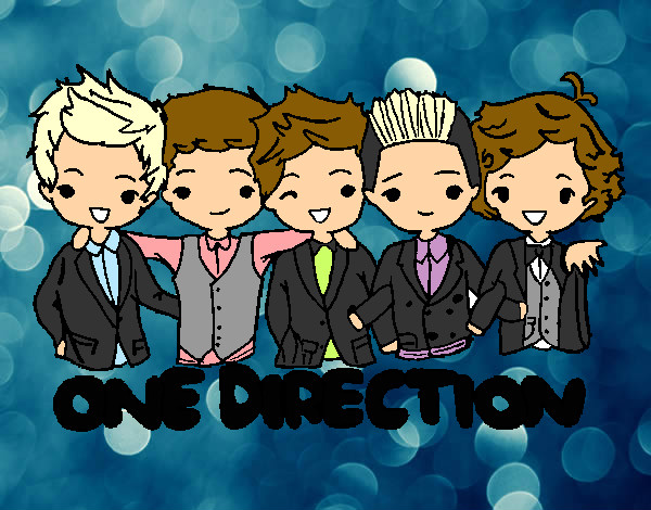 Coloring page One direction painted byKarol