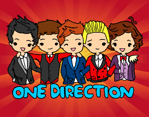 Coloring page One direction painted byMoos