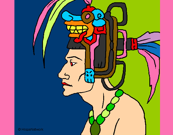 Coloring page Tribal chief painted bymajja