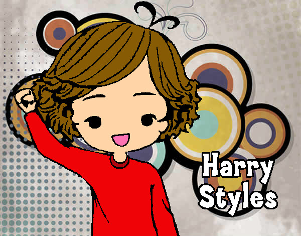 Coloring page Harry Styles painted bypenguin
