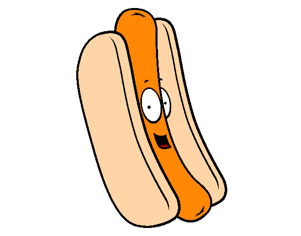 Coloring page Hot dog painted bykiana