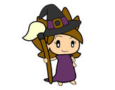 Coloring page Witch Turpentine painted bypenguin