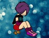 Coloring page Emo girl painted byZner16