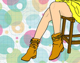 Coloring page Young legs painted byElesia