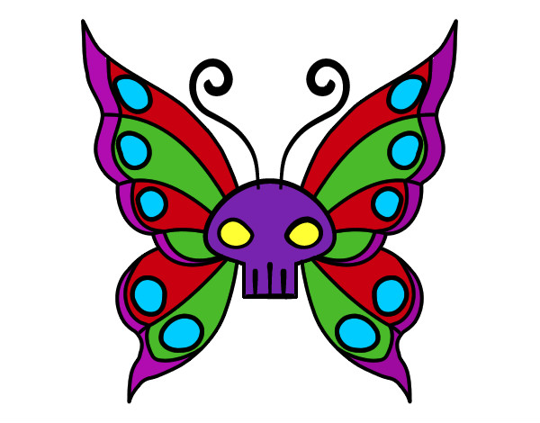 Coloring page Emo butterfly painted byJessica