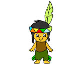 Coloring page Little Indian painted bysmurfa75