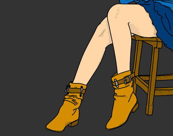 Coloring page Young legs painted bykourichi23