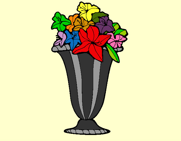 Coloring page Vase of flowers 2a painted byPhoebe