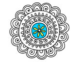 Coloring page Happy mandala painted byterryberry
