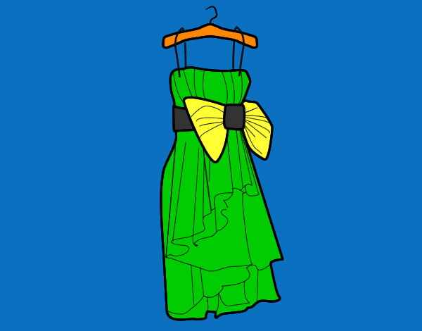 Coloring page Evening dress painted byleigh9