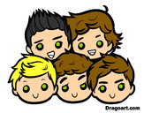 Coloring page One Direction 2 painted bybtrrocks