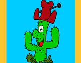 Coloring page Cactus with hat painted byfeba
