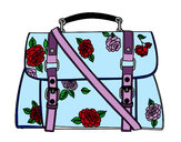 Coloring page Flowered handbag painted bycejmom